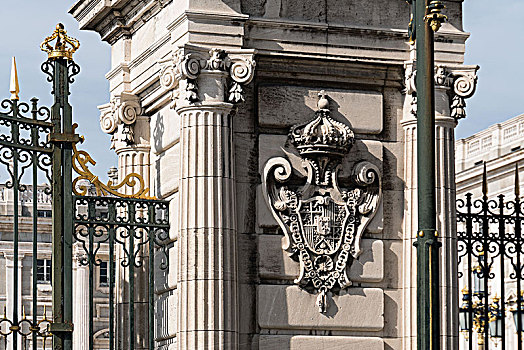 马德里,马德里皇宫,皇宫,广场,盾徽