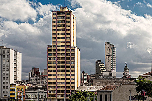 俯视图,摩天大楼,天际线,圣保罗,巴西