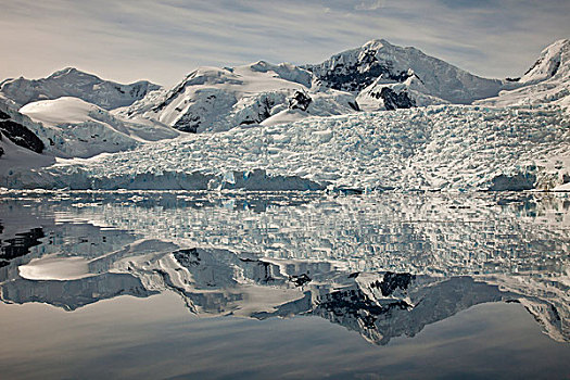 结冰,冰碛,天堂湾,南极半岛,南极