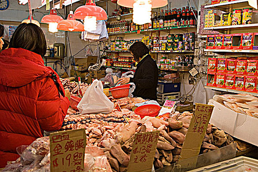 食物杂货,采石场,湾,市场,香港