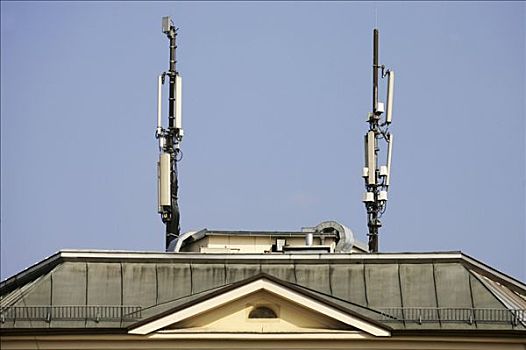 手机,天线,发射器,屋顶