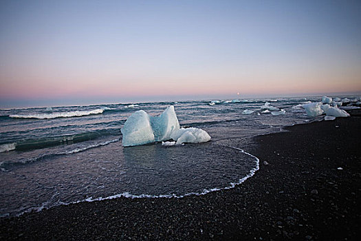 杰古沙龙湖,结冰,泻湖,冰岛