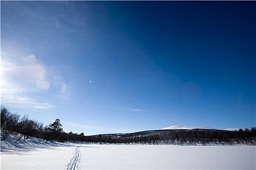 冬天,滑雪,风景