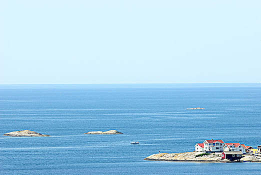 房子,蓝色海洋,瑞典
