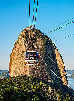 面包山,缆车,里约热内卢,巴西,南美