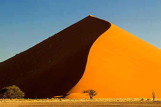 沙丘,晚上,亮光,索苏维来地区,纳米布沙漠,纳米比沙漠,公园,纳米比亚,非洲