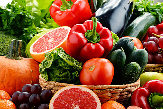 构图,品种,新鲜,蔬菜,水果