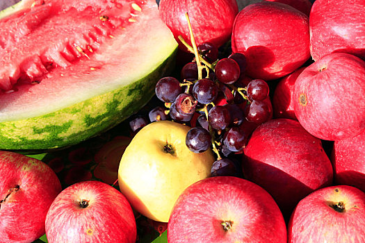 成熟,水果,苹果,西瓜,葡萄