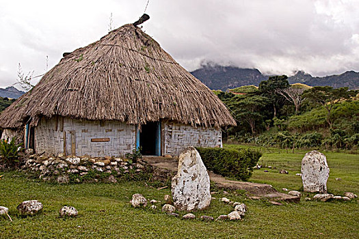 斐济,维提岛,传统,草屋,茅草屋顶,小屋