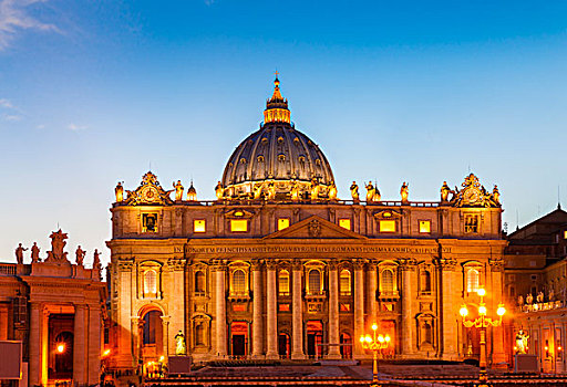 圣彼得大教堂,广场,梵蒂冈城,梵蒂冈,罗马,意大利,欧洲