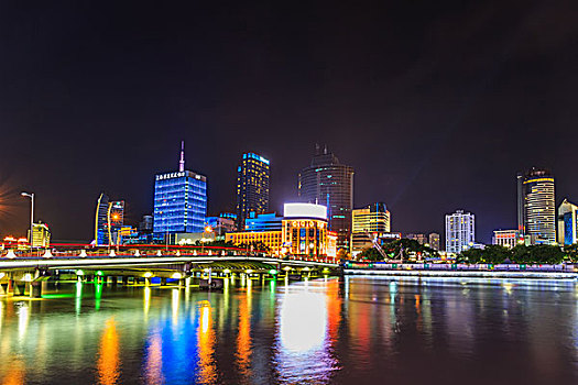 宁波三江口城市夜景