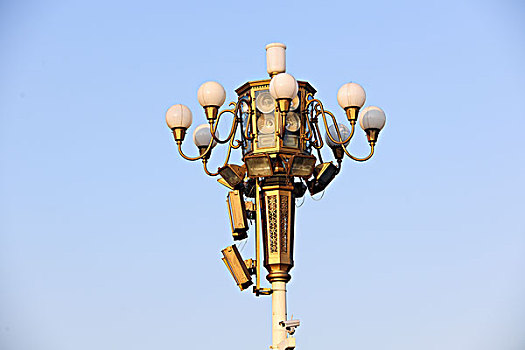 天安门广场上的路灯