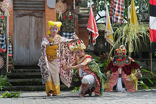 舞者,表演,跳舞,巴厘岛,印度尼西亚,亚洲
