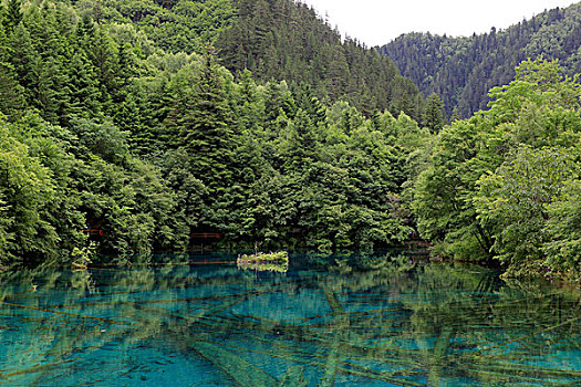 四川九寨沟的海子