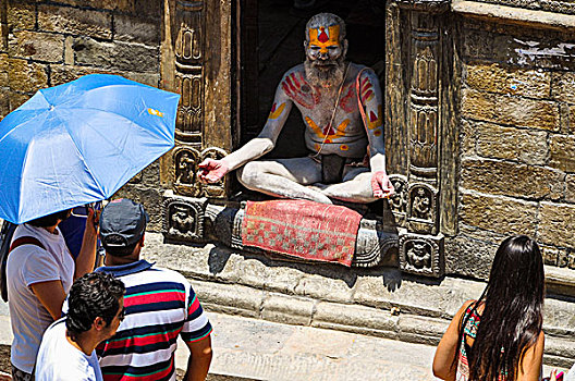 苦行僧,帕斯帕提那神庙,加德满都,尼泊尔,亚洲