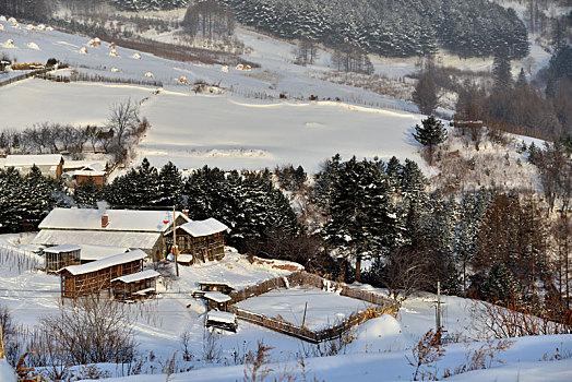 冬季吉林雪村-松岭美景如画