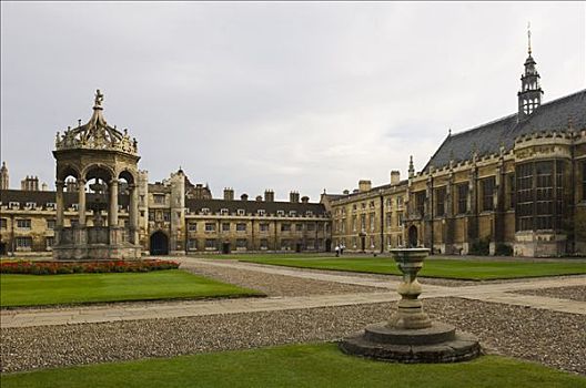 院落,圣三一学院,剑桥,英格兰