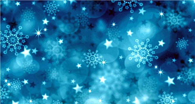 蓝色,圣诞节,背景,雪花