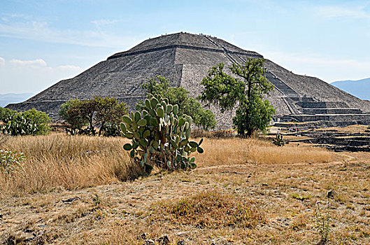 金字塔,太阳金字塔,世界遗产,遗迹,特奥蒂瓦坎,墨西哥,北美