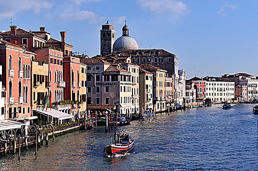 意大利,威尼斯,大运河,风景,教堂,背景
