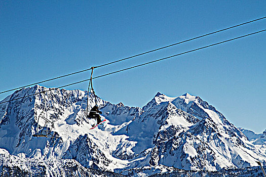 滑雪缆车,高雪维尔,法国