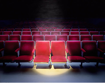 聚光灯,空,剧院,座椅