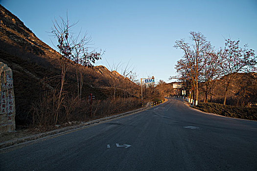 山,山路,弯道,冬天,道路