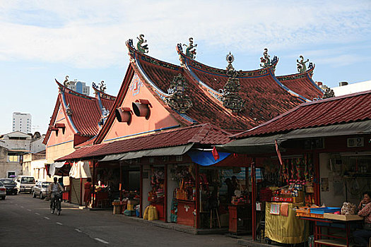 马来西亚,槟城的中国庙宇建筑
