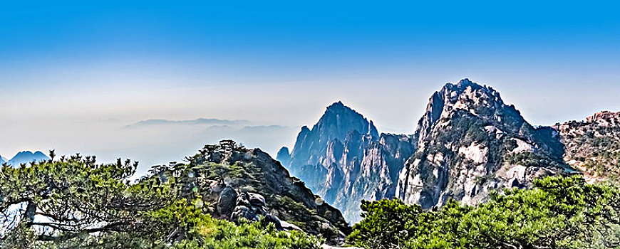 安徽省黄山市黄山风景区天海大峡谷自然景观