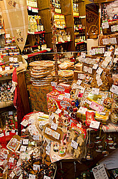 法国,阿尔萨斯,传统,圣诞市场,美食,橱窗