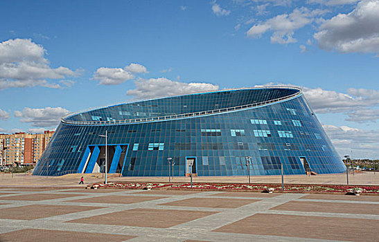 哈萨克斯坦,阿斯塔纳,城市,新,行政,艺术,大学,金字塔,区域