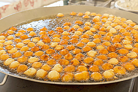 贝奈特饼,油炸,苹果蛋糕,市场,科西嘉岛