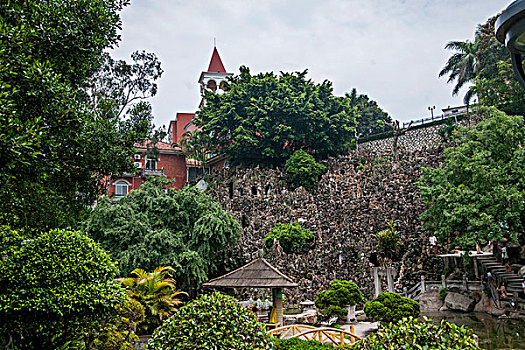 福建厦门市鼓浪屿菽庄花园假山