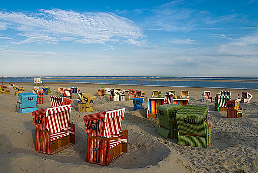 沙滩椅,海滩,德国