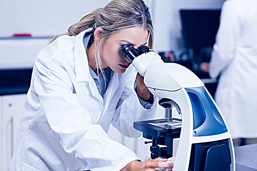 科学,学生,看穿,显微镜,实验室