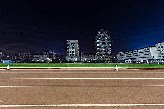 运动场夜景