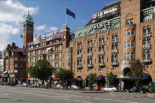 宫殿,酒店,市政厅,哥本哈根,丹麦,斯堪的纳维亚,欧洲