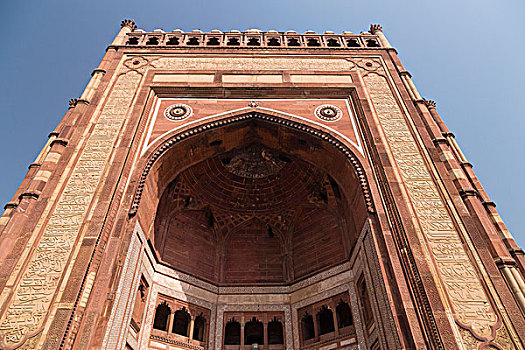入口,大门,胜利宫,靠近,阿格拉,拉贾斯坦邦,印度,亚洲