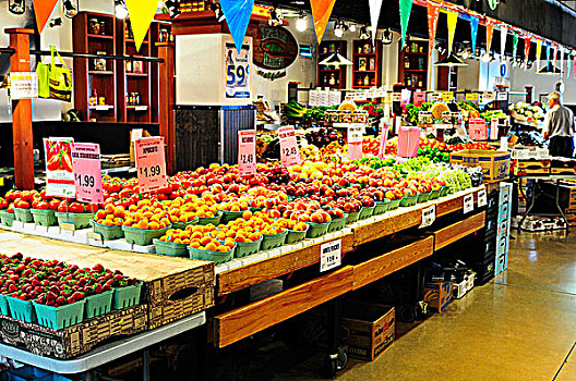 果蔬,展示,市场,北温哥华,不列颠哥伦比亚省,加拿大