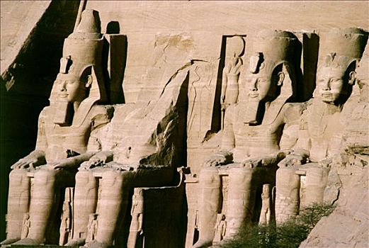 埃及,阿布辛贝尔神庙,四个,拉美西斯二世