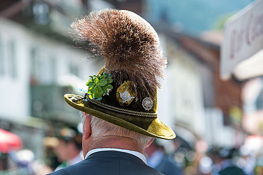 帽子,头发,服饰,游行,上巴伐利亚,巴伐利亚,德国,欧洲