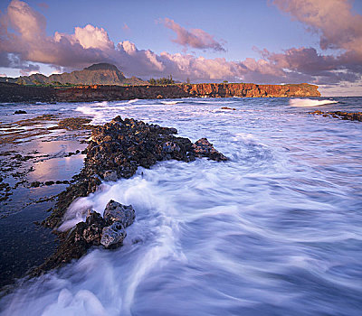 海滩,考艾岛,夏威夷