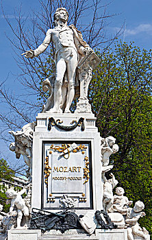 莫扎特纪念馆,公园,环城大道,环路,维也纳,奥地利,欧洲