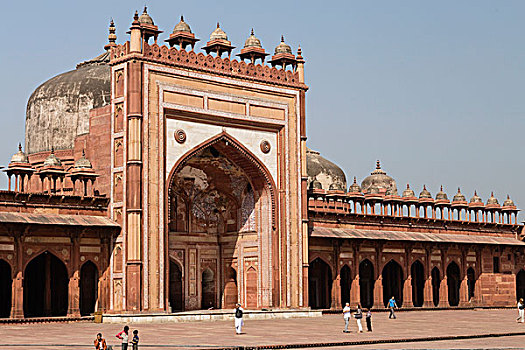 入口,大门,胜利宫,靠近,阿格拉,拉贾斯坦邦,印度,亚洲