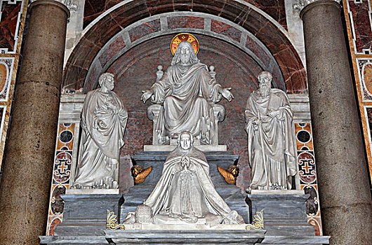 雕塑,大教堂,梵蒂冈城,罗马,意大利,欧洲