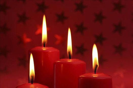 燃烛,正面,红色,圣诞节,包装纸,星