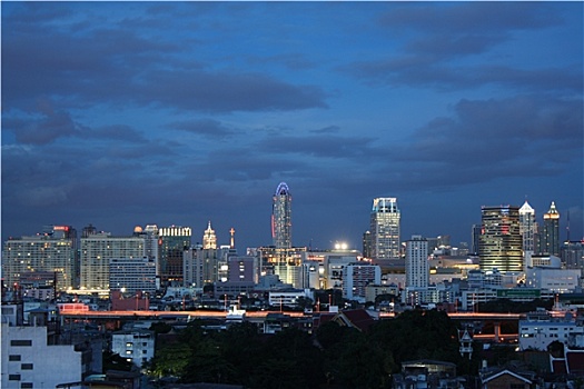 一个,夜晚,曼谷