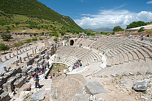 罗马人,剧院,老式,城市,以弗所,土耳其,西亚