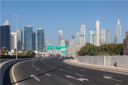 城市,公路,迪拜,阿联酋