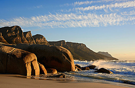 海滩,坎普斯湾,开普敦,西海角,南非,非洲